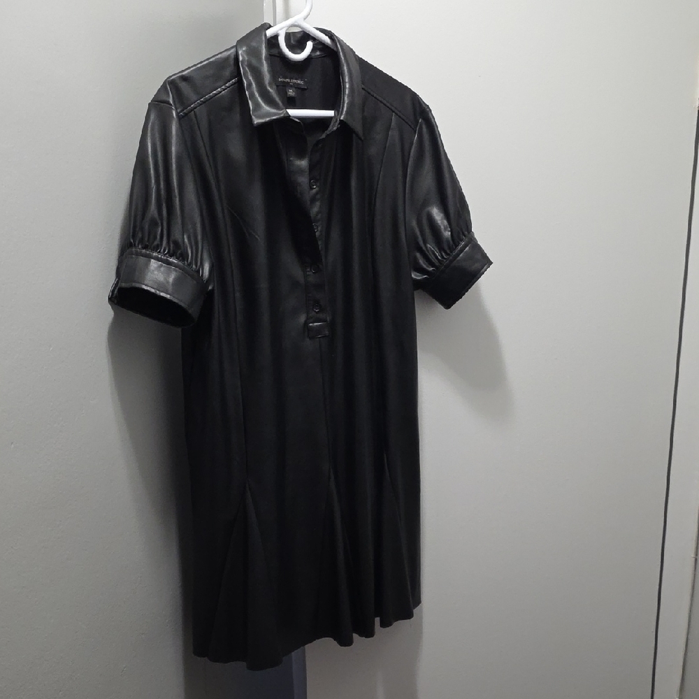 Banana Republic Black Faux Leather Garment